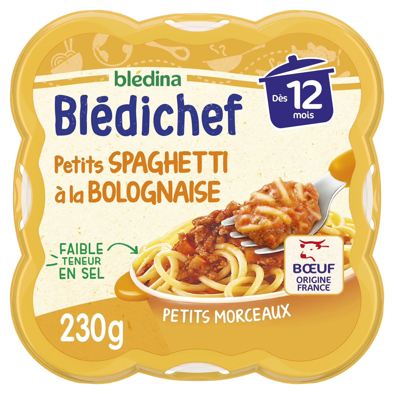 Petits Spaghetti à la Bolognaise dès 12 Mois Blédichef 