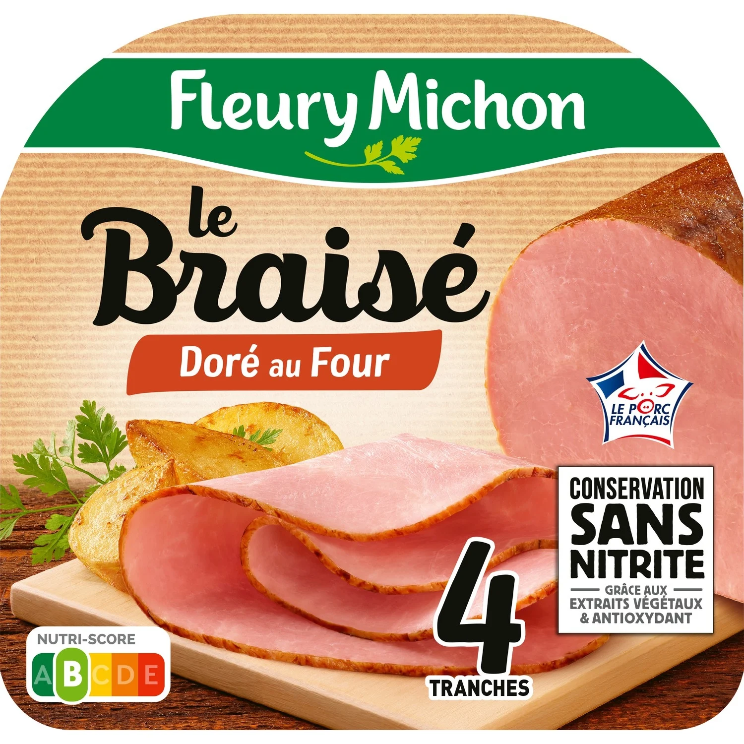 Le Braisé jambon cuit doré au four Fleury Michon