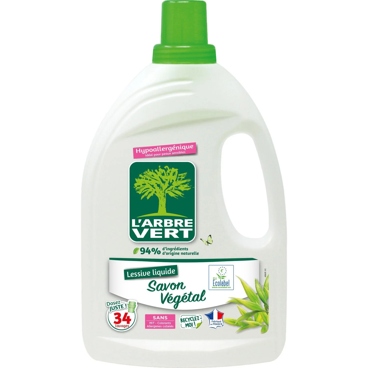 L'arbre vert lessive liquide au savon végétal 