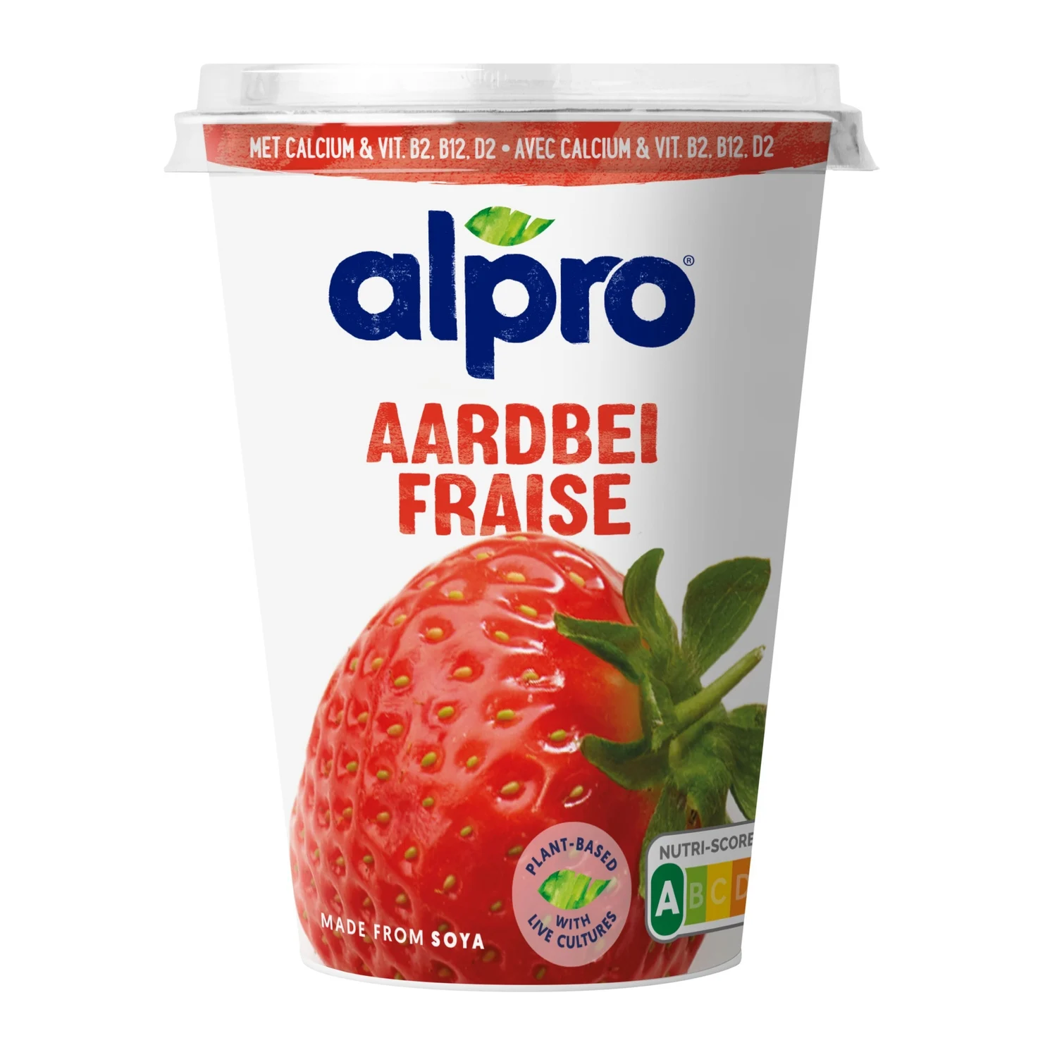 Dessert végétal soja fraise Alpro 