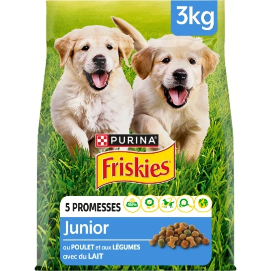 Croquettes Pour Chien Junior Poulet Lait Légumes FRISKIES