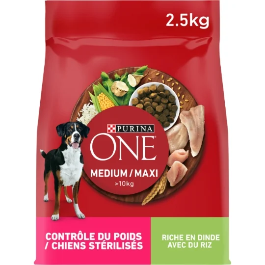 Croquettes chien Purina One Medium adulte poulet riz 