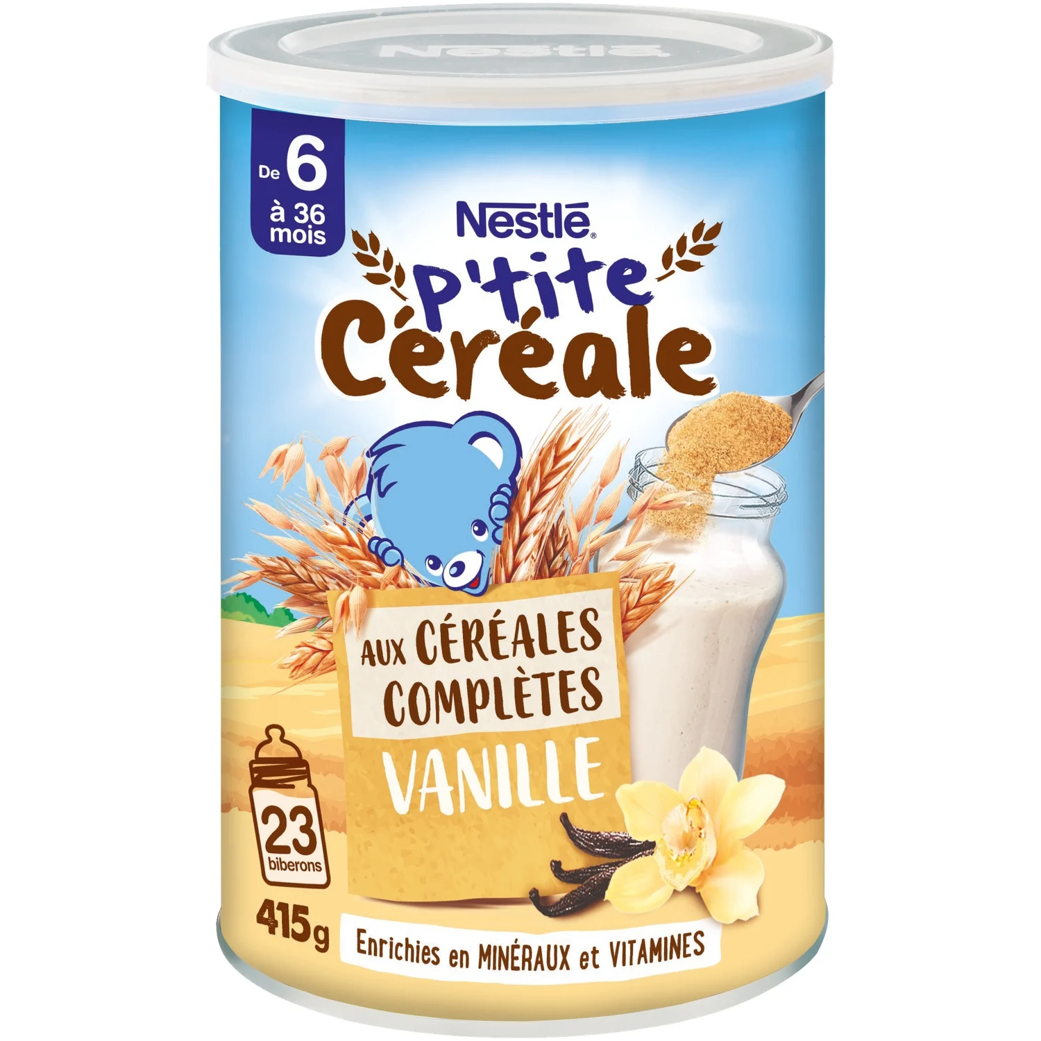 P'tite céréales aux céréales complètes et vanille Nestlé
