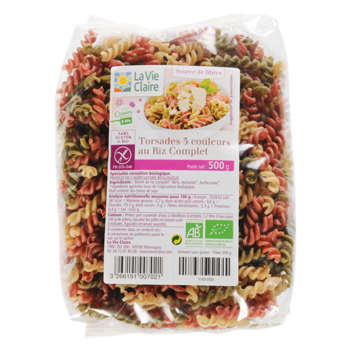 Torsade riz cplet 3 coul s/glu