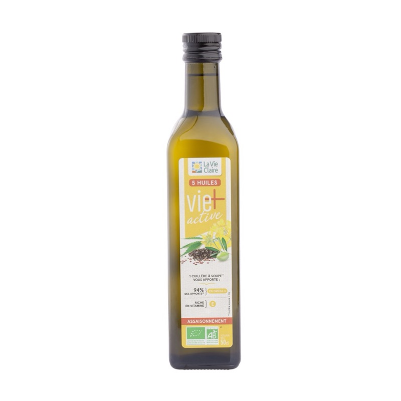 Huile mélange vie active+ 50cl - blend of 5 oils - La Vie Claire