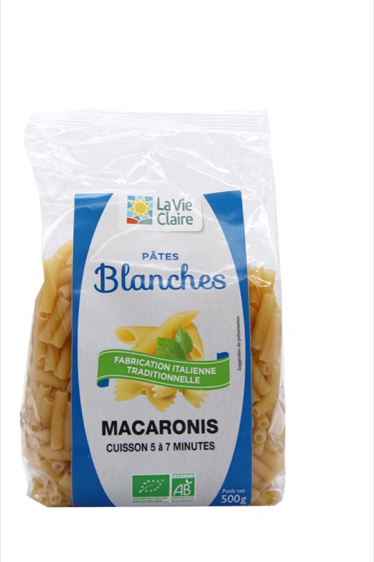 White macaroni 500g - La Vie Claire