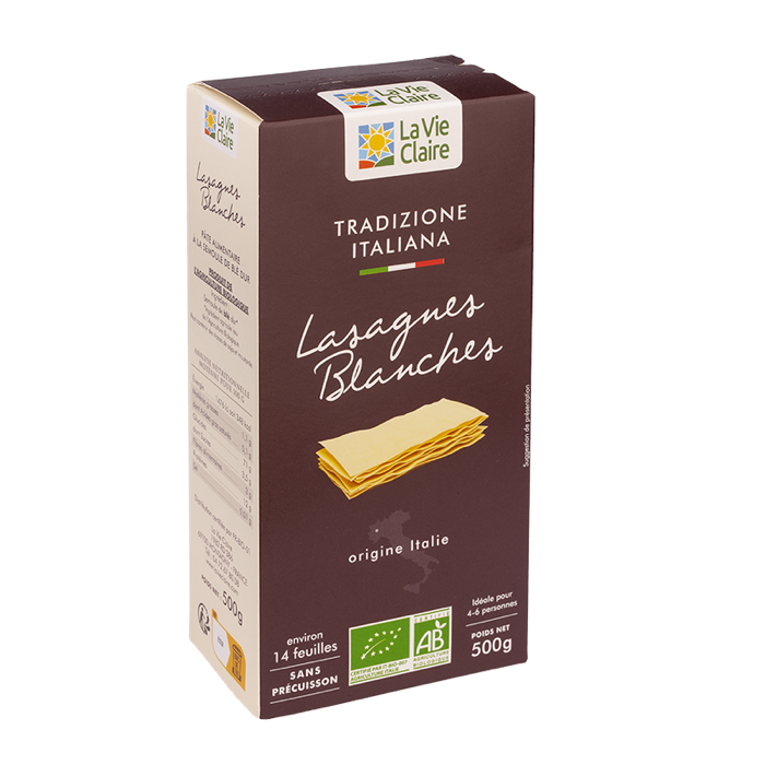 White lasagne sheet 500g - La Vie Claire