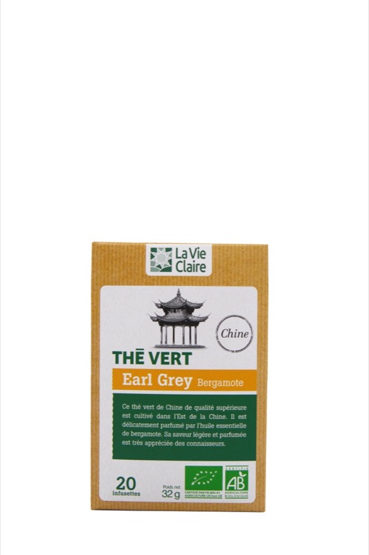 Thé vert Earl Grey 20 infusettes - La Vie Claire