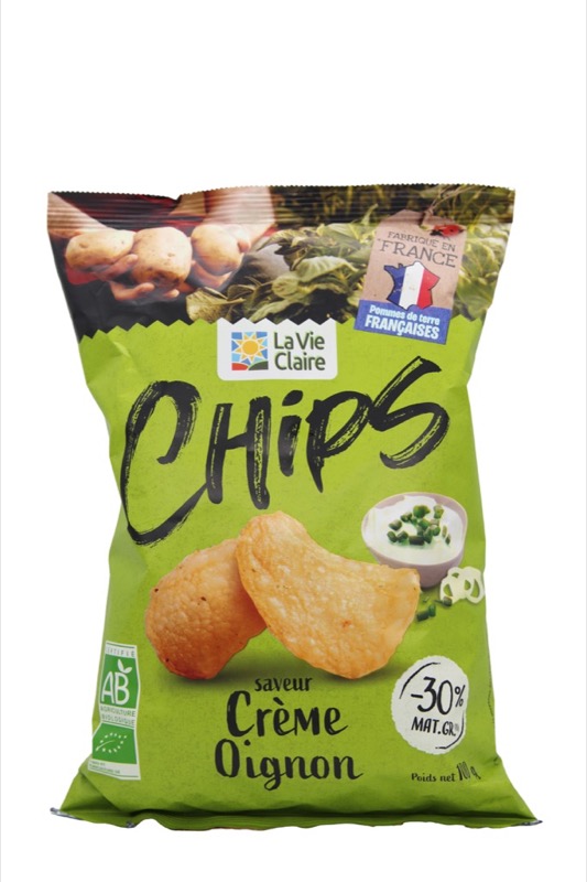 Onion cream potato chips 100g