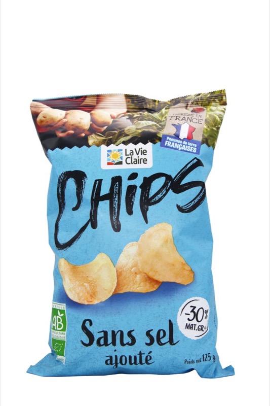 Add salt-free potato chips 125g