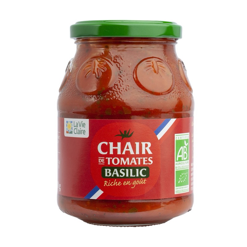 Flesh tomato basil 400g