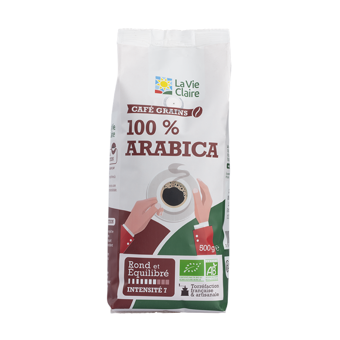 Café pur arabica en grain 500g - La Vie Claire