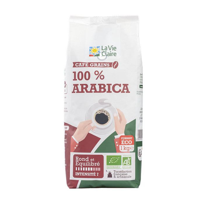 Café pur Arabica grain 1kg - La Vie Claire