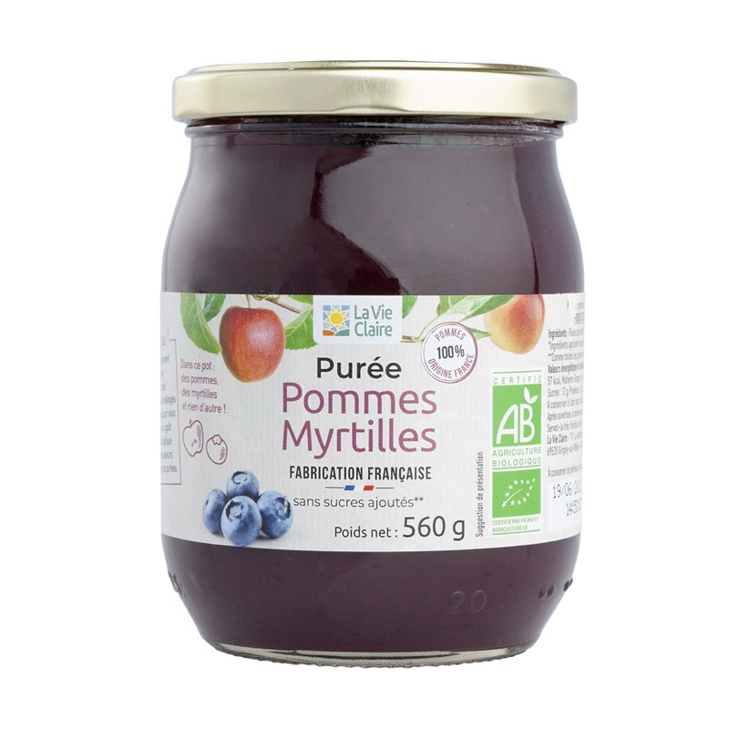 Purée Pomme Myrtille 560G