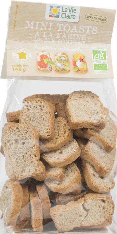 Mini toast a la farine complet