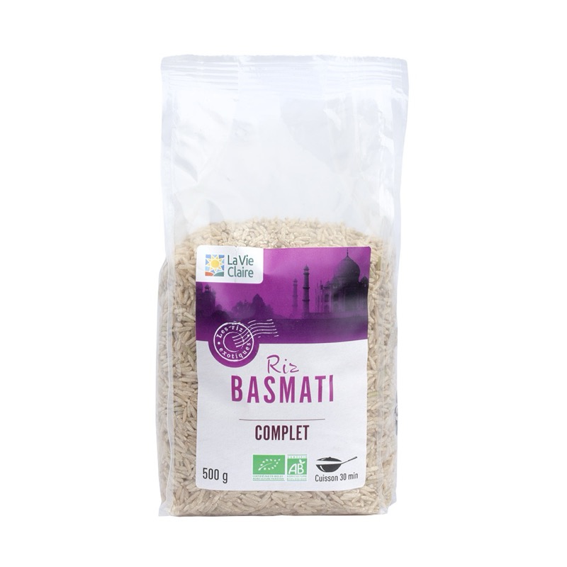 Whole grain basmati rice 500g - La Vie Claire