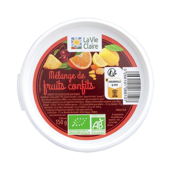 Candied fruit mix 150g - La Vie Claire