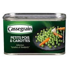 CassegrainGreen peas and carrots 250 g  