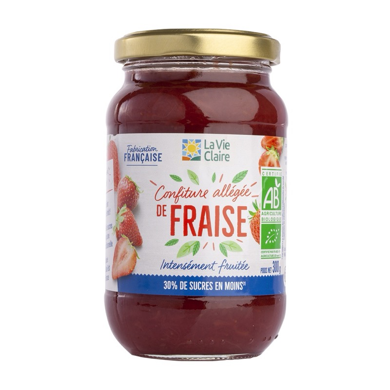 Confiture allégée de fraise bio 300g - La Vie Claire