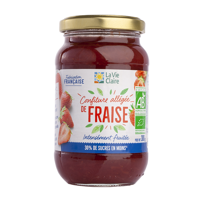 Confiture allégée de fraise bio 300g - La Vie Claire