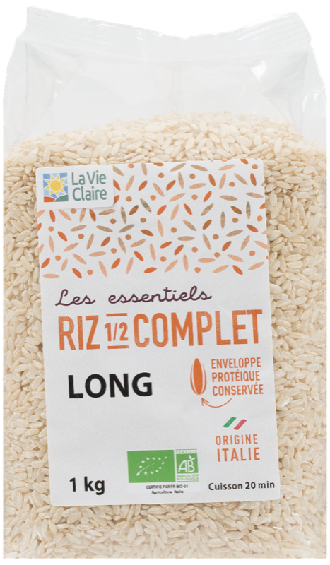 Riz long 1/2 complet 1kg - La Vie Claire