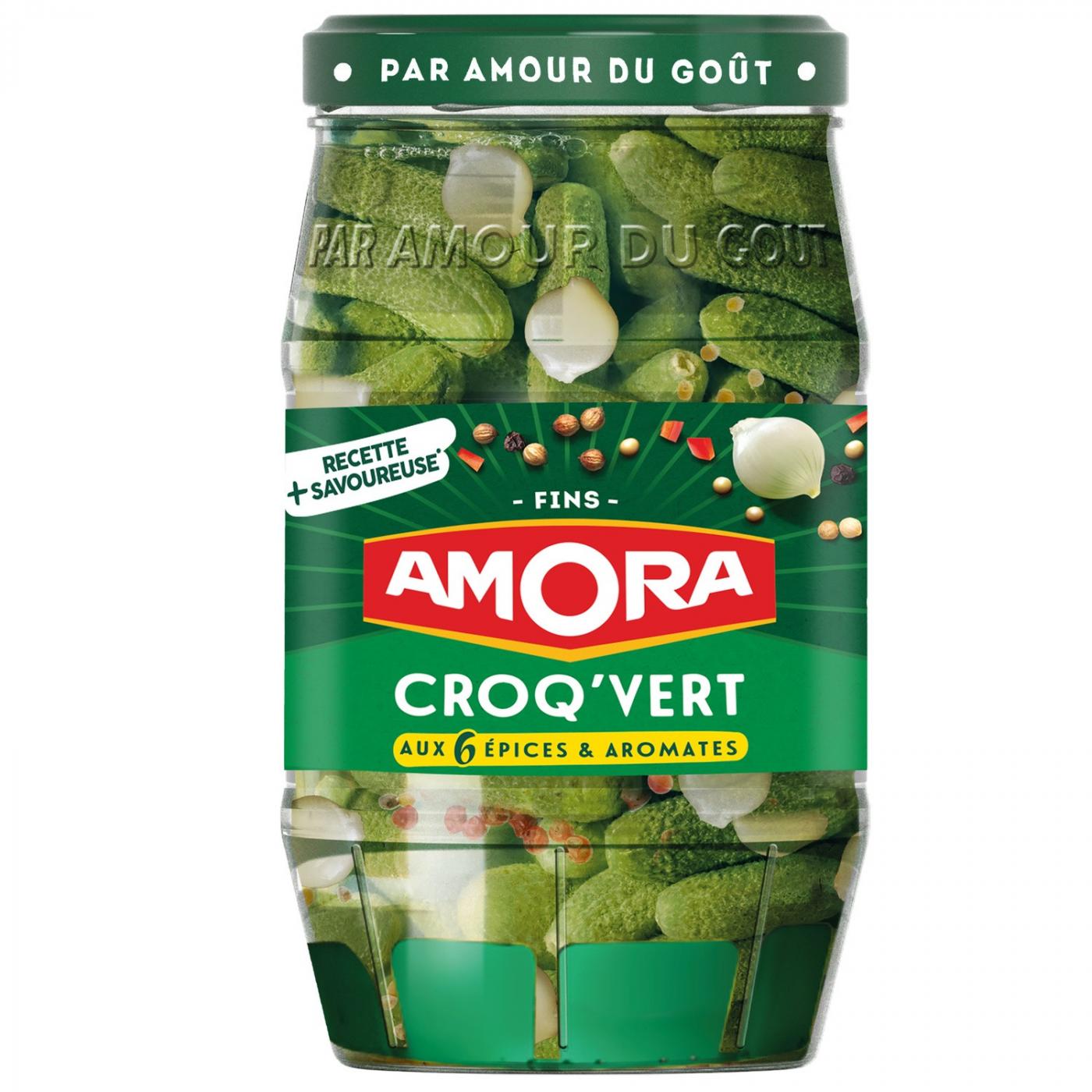 Amora Cornichons Croq'Vert 540 g