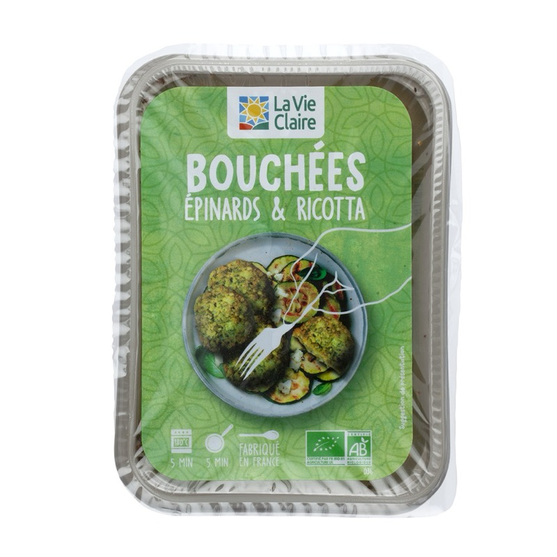 Bouchées épinards ricotta 180g - Jardin Bio Etic