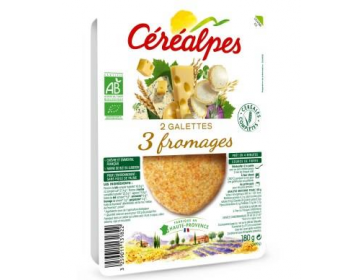 Céréalpes Galettes Trois Fromages Bio 90 g x 2 