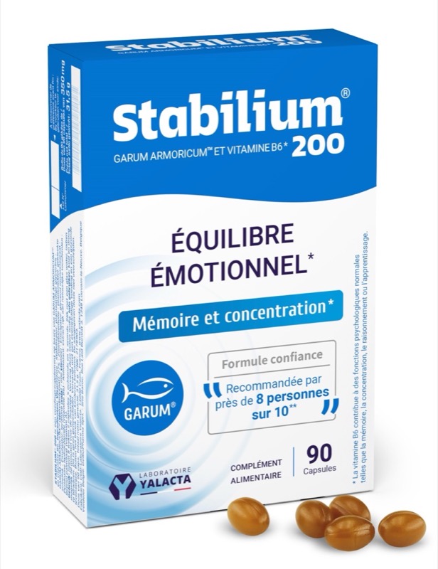 Stabilium 200 90 units - emotional balance/concentration/memory - Yalacta