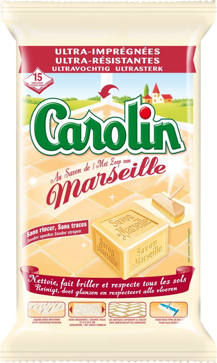 Carolin Lingettes Savon De Marseille x 15