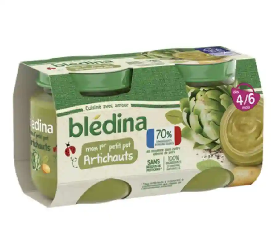 Blédina petits pots bébés artichauts dès 4à6 mois 
