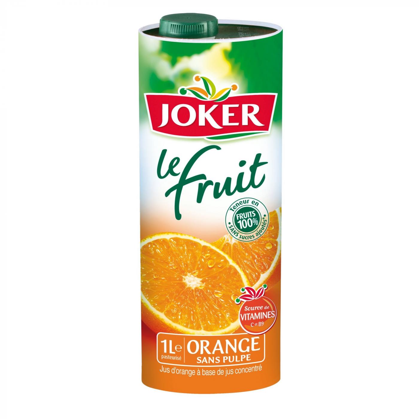 Joker Orange Sans Pulpe 1 L
