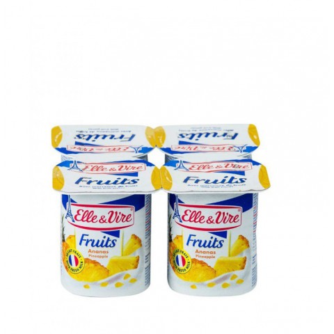 Elle&Vire Pineapple Yoghurt 125 g x 4