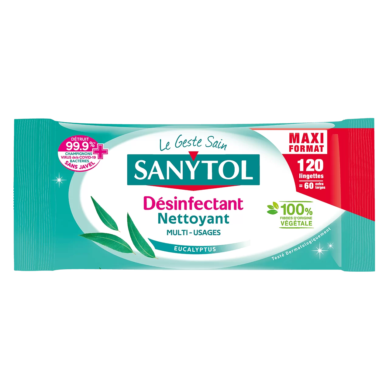 Lingettes désinfectantes multi usages Sanytol 
