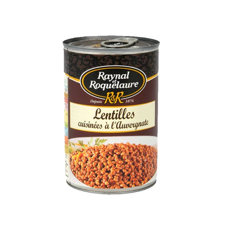 Lentilles cuisinées à l'auvergnate Raynal & Roquelaure 