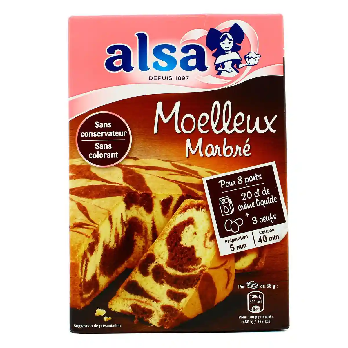 Préparation pour moelleux Marbré Alsa 