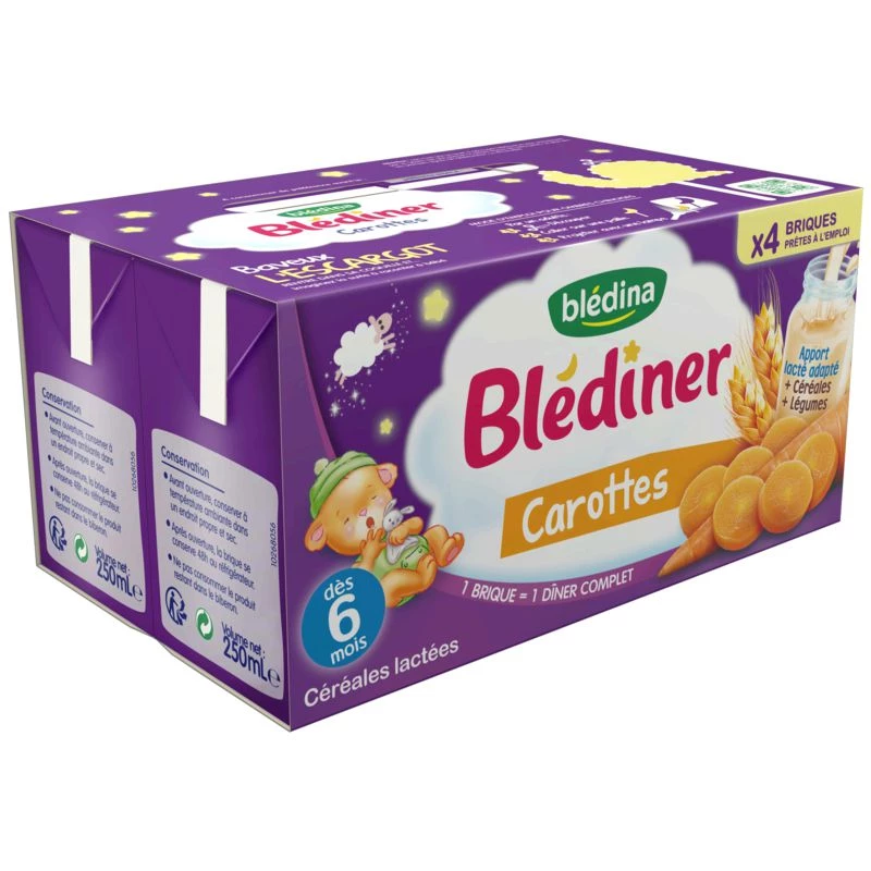 Blédiner Briques de carottes pour Bébé dès 6 mois