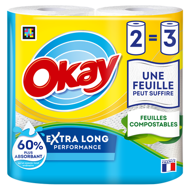 Essuie tout Okay blanc *2