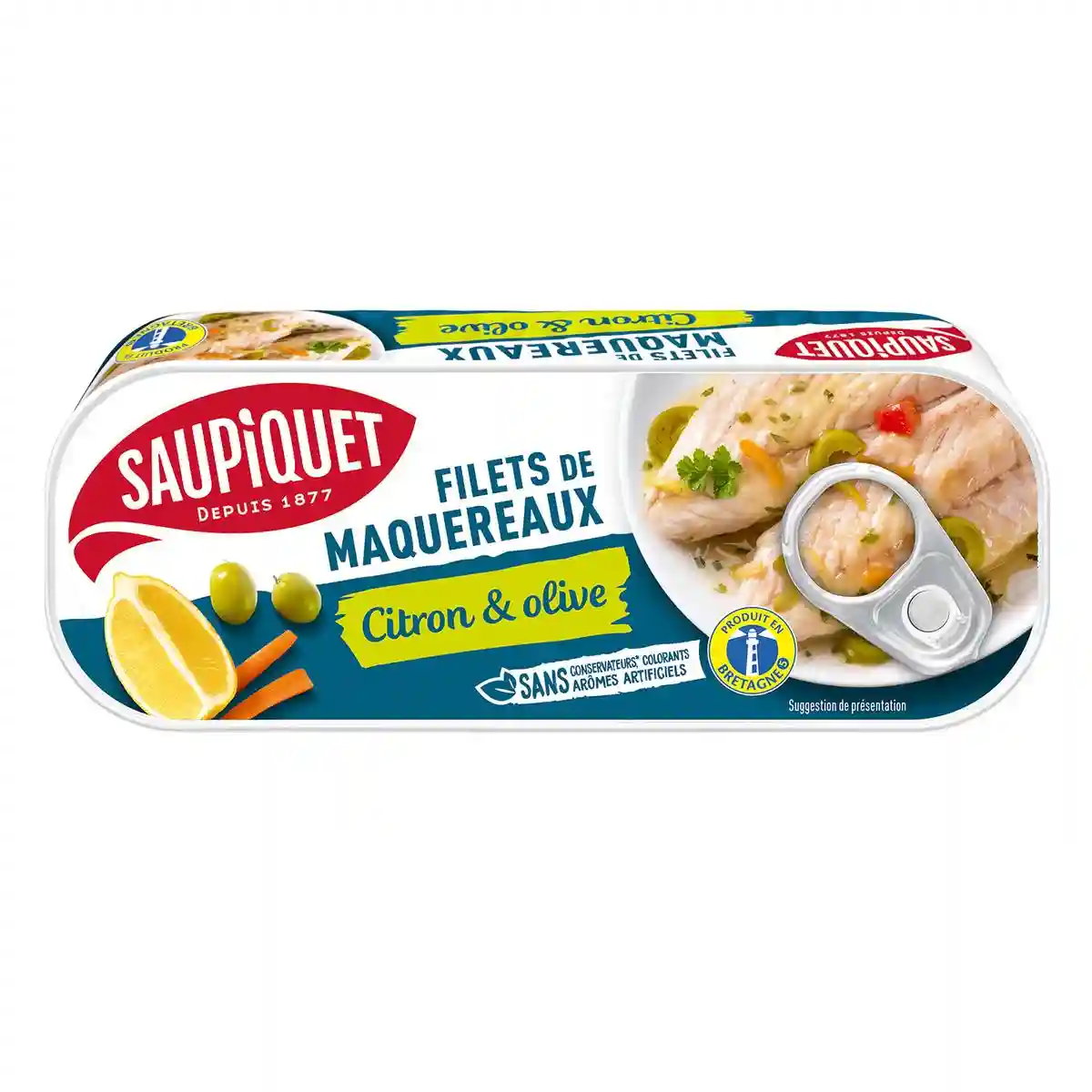 Filets de maquereaux Saupiquet marinade au Citron et à l'Olive