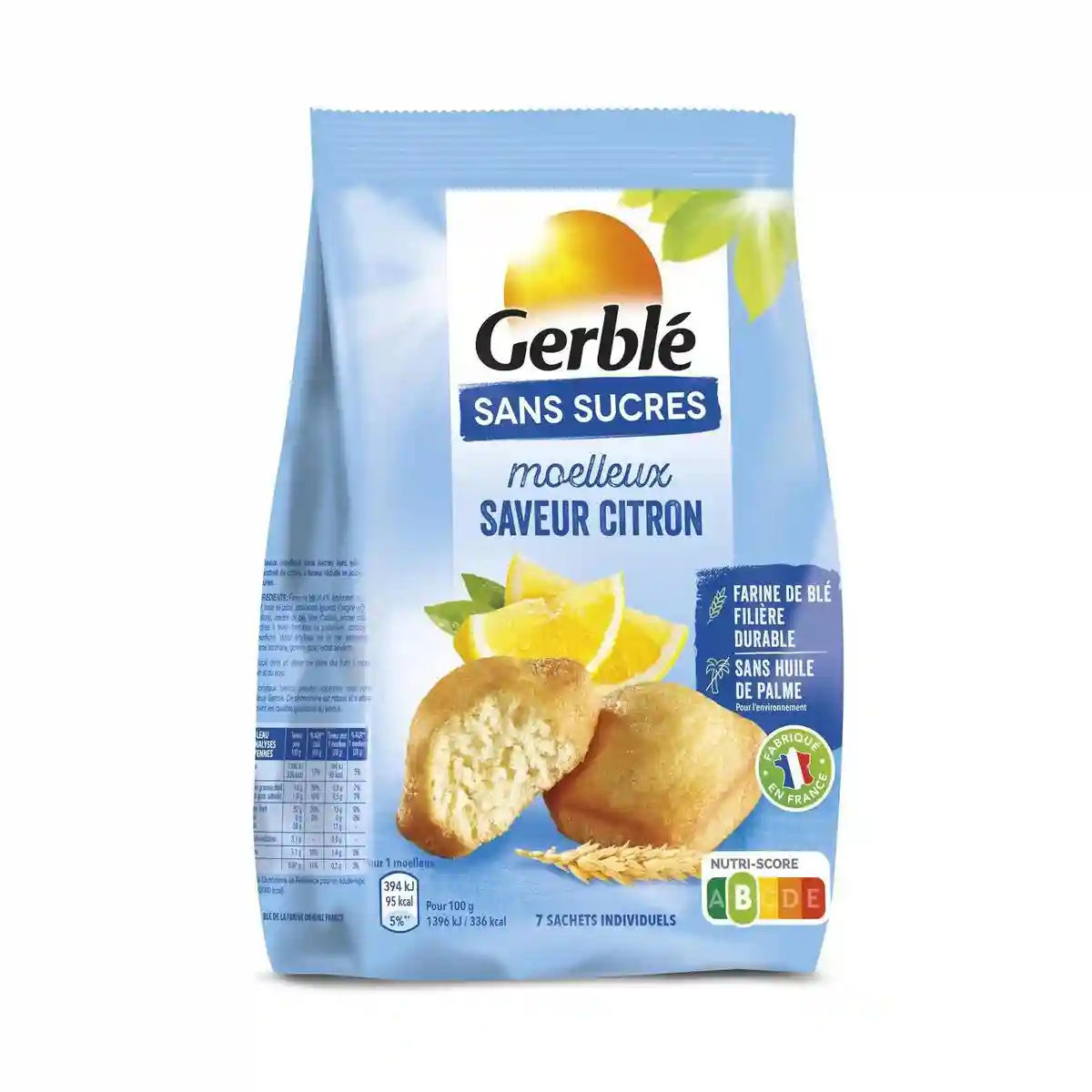 Moelleux saveur citron sans sucres Gerblé 