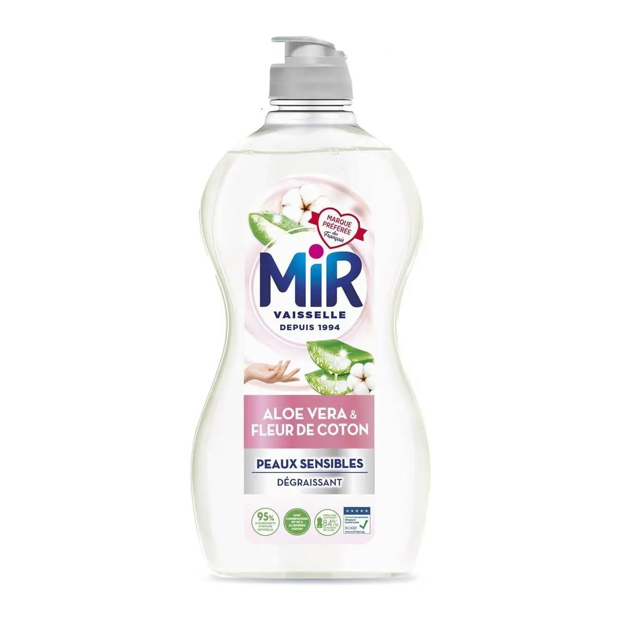 Liquide vaisselle aloe & cotton Mir 