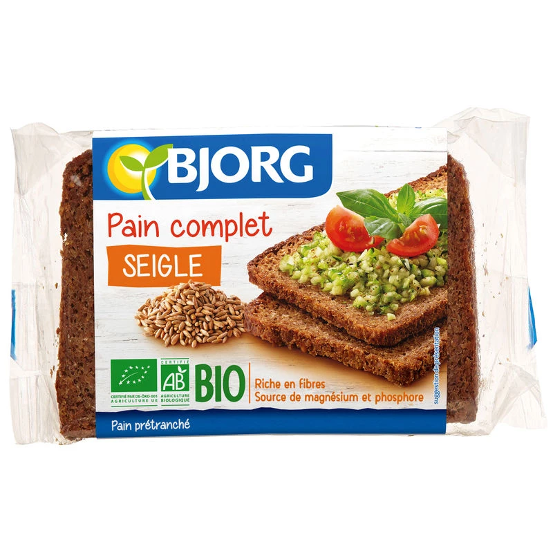 Pain complet de seigle bio Bjorg 