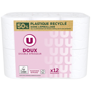 Papier toilette doux blanc U