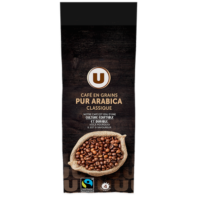 Café grains dégustation pur arabica U