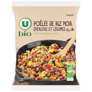 Poêlée de riz noir épeautre et légumes bio U