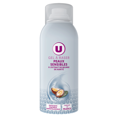 Gel à raser femme peaux sensibles extrait beurre de karité U