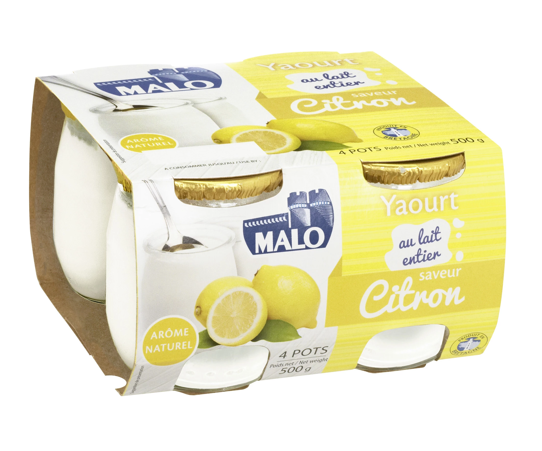 Yaourt au lait entier saveur Citron Malo