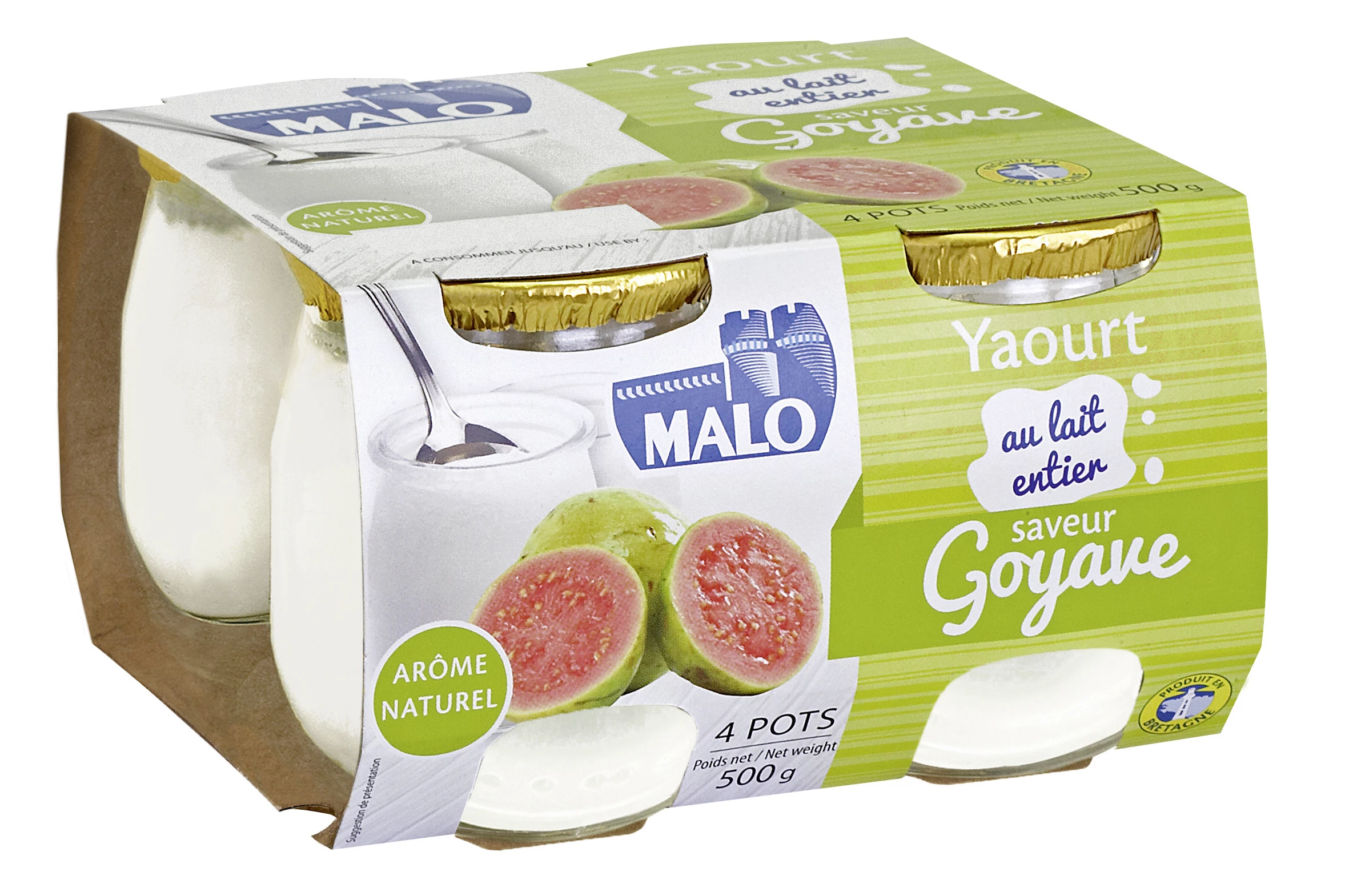 Yaourt au lait entier saveur Goyave Malo