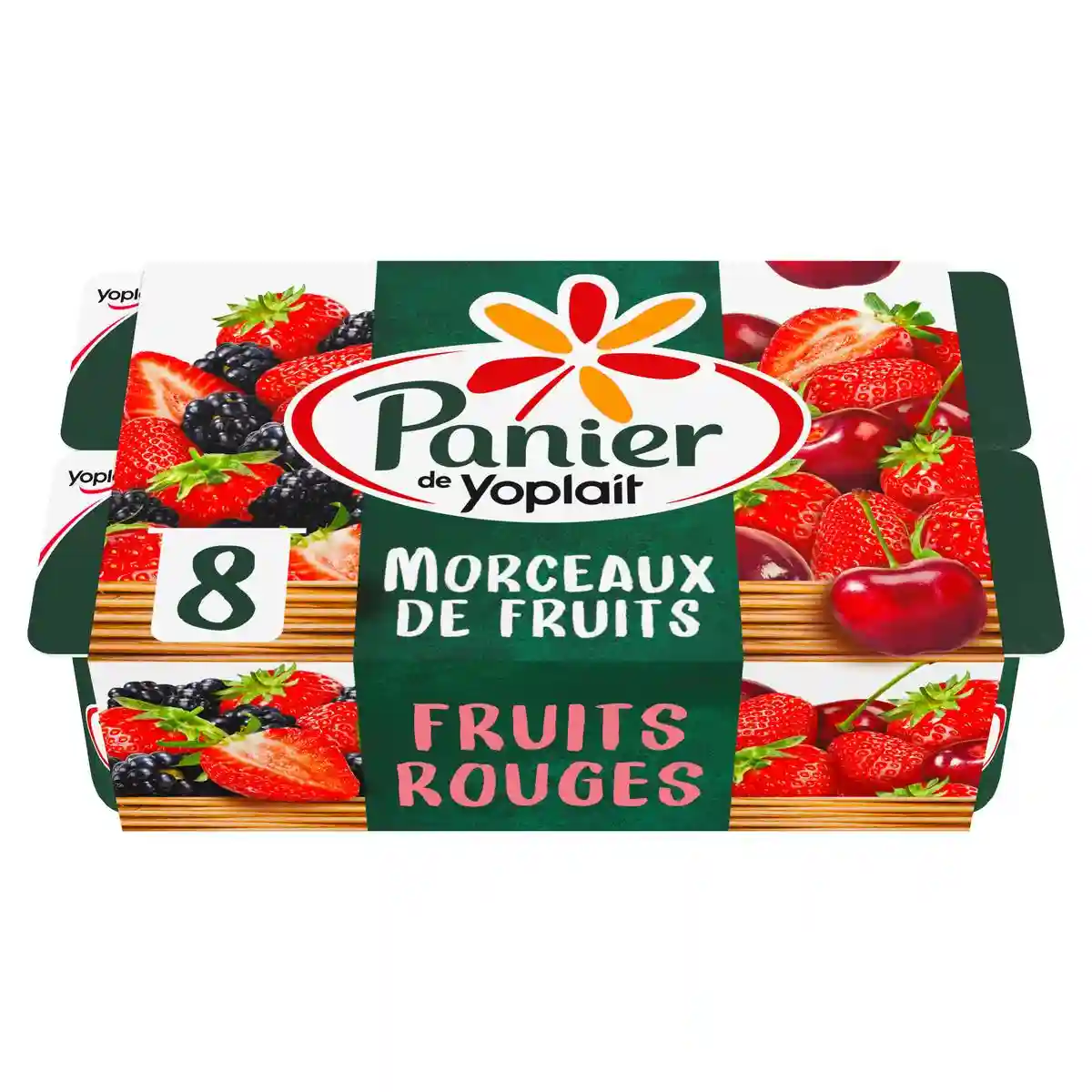 Panier de yoplait aux fruits rouge 