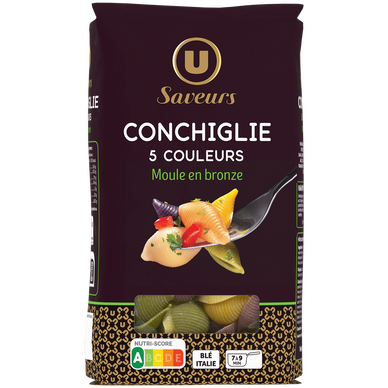 Pâtes Conchiglie 5 couleurs U